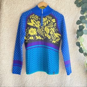 Neve Merino Wool Quarter Zip Pullover Size M
